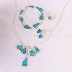 سرویس فیروزه زنانه کد 13698 - جواهری مشاهیر