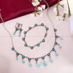 سرویس فیروزه زنانه کد 11734 - جواهری مشاهیر