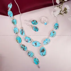 سرویس فیروزه زنانه کد 11732 - جواهری مشاهیر