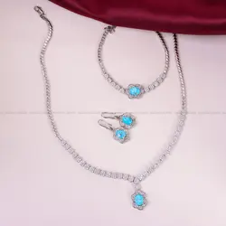 سرویس فیروزه زنانه کد 11728 - جواهری مشاهیر