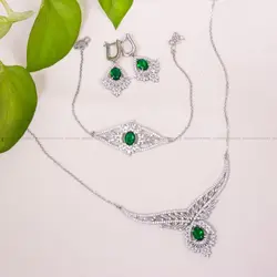 سرویس زمرد سنتاتیک زنانه کد 10896 - جواهری مشاهیر