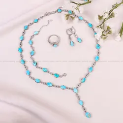 سرویس فیروزه زنانه کد 10658 - جواهری مشاهیر