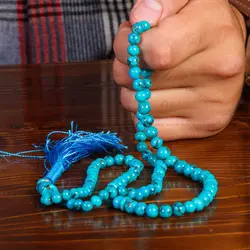 تسبیح فیروزه کد 14216 - جواهری مشاهیر