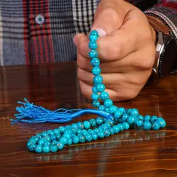 تسبیح فیروزه کد 14215 - جواهری مشاهیر
