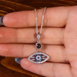 گردنبند نقره زنانه کد 13693 - جواهری مشاهیر