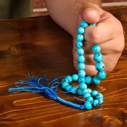 تسبیح فیروزه کد 13539 - جواهری مشاهیر