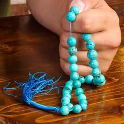 تسبیح فیروزه کد 13550 - جواهری مشاهیر