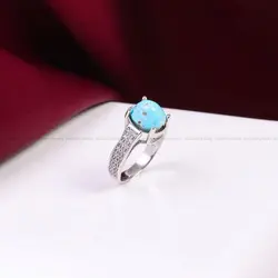 انگشتر فیروزه بچه گانه کد 11286 - جواهری مشاهیر