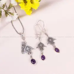 نیم ست آمیتیست زنانه کد 10618 - جواهری مشاهیر