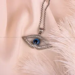 گردنبند نقره زنانه کد 8029 - جواهری مشاهیر