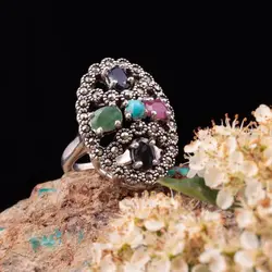 انگشتر میکس زنانه کد 105 - جواهری مشاهیر