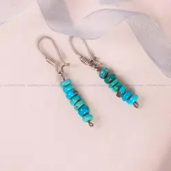 گوشواره فیروزه زنانه کد 5878 - جواهری مشاهیر