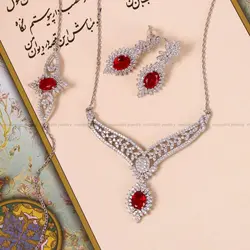 سرویس طرح یاقوت زنانه کد 3519 - جواهری مشاهیر