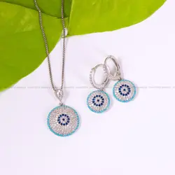 نیم ست نقره زنانه کد 3503 - جواهری مشاهیر