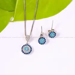 نیم ست نقره زنانه کد 3502 - جواهری مشاهیر