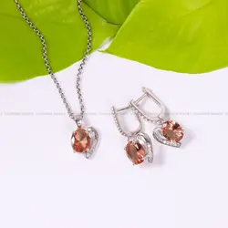 نیم ست الکساندریت زنانه کد 3500 - جواهری مشاهیر