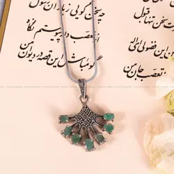 گردنبند زمرد زنانه کد 2460 - جواهری مشاهیر