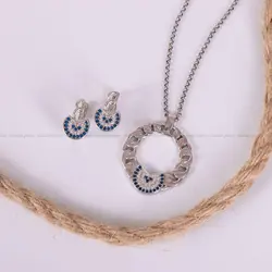 نیم ست نقره زنانه کد 2320 - جواهری مشاهیر