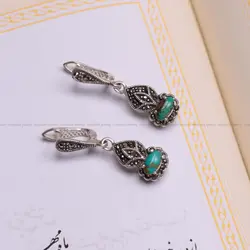 گوشواره فیروزه زنانه کد 876 - جواهری مشاهیر
