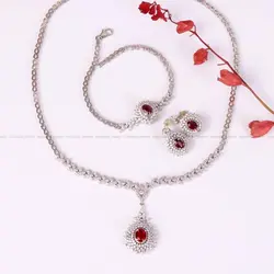 سرویس طرح یاقوت سرخ زنانه کد 4936 - جواهری مشاهیر