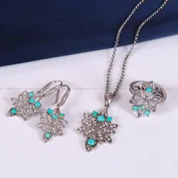 نیم ست فیروزه زنانه کد 2282 - جواهری مشاهیر