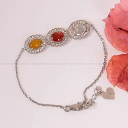 دستبند میکس زنانه کد 1987 - جواهری مشاهیر