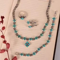 سرویس فیروزه زنانه کد 2157 - جواهری مشاهیر