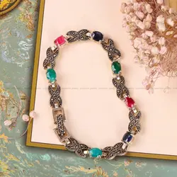 دستبند میکس زنانه کد 4724 - جواهری مشاهیر