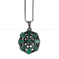 گردنبند زمرد زنانه کد 416 - جواهری مشاهیر