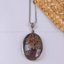 گردنبند عقیق شجر زنانه کد 407 - جواهری مشاهیر