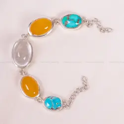 دستبند میکس زنانه کد 15062 - جواهری مشاهیر