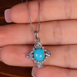 گردنبند فیروزه زنانه کد 15426