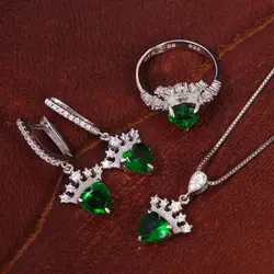 نیم ست زمرد سنتاتیک زنانه کد 15567