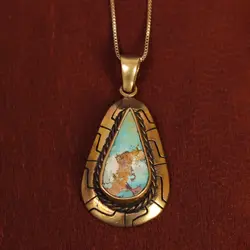 گردنبند فیروزه شجری زنانه کد 15682