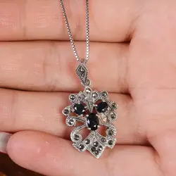 گردنبند یاقوت کبود زنانه کد 16626 - جواهری مشاهیر