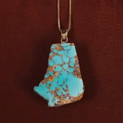 گردنبند فیروزه اسپرت کد 16707 - جواهری مشاهیر