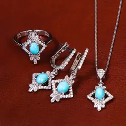 نیم ست فیروزه زنانه کد 18121