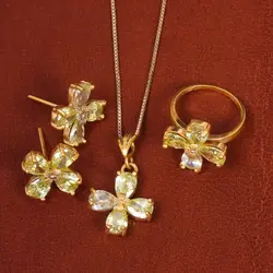 نیم ست زمرد سنتاتیک زنانه کد 19080 - جواهری مشاهیر