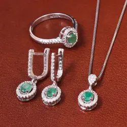 نیم ست زمرد زنانه کد 20044