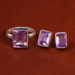 نیم ست آمیتیست زنانه کد 21024