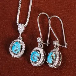 نیم ست فیروزه زنانه کد 21063