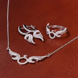 نیم ست نقره زنانه کد 21137