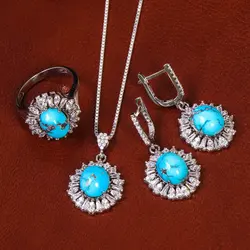 نیم ست فیروزه زنانه کد 21163