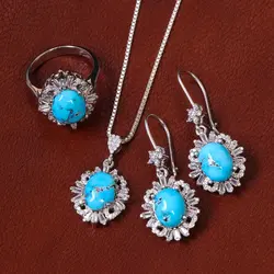 نیم ست فیروزه زنانه کد 21160