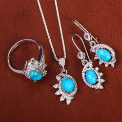 نیم ست فیروزه زنانه کد 21211