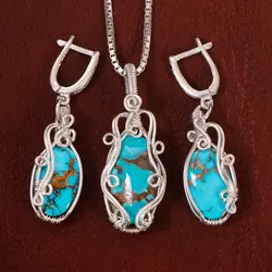 نیم ست فیروزه زنانه کد 21265