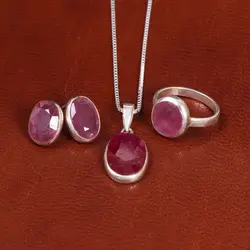 نیم ست یاقوت سرخ زنانه کد 21981