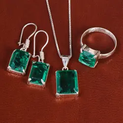 نیم ست زمرد سنتاتیک زنانه کد 22102