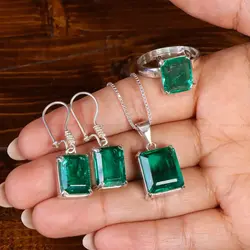 نیم ست زمرد سنتاتیک زنانه کد 22102