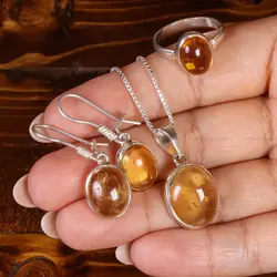 نیم ست سیترین زنانه کد 22095